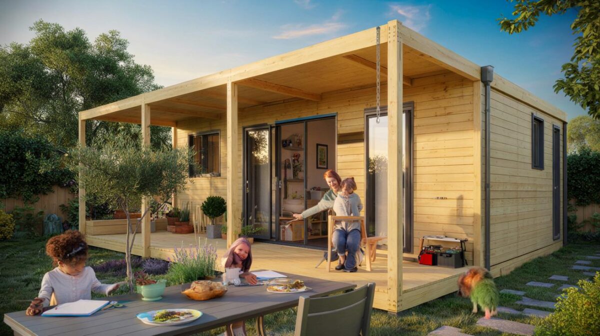 Una casa prefabbricata con veranda per tutta la famiglia a 16.629 euro